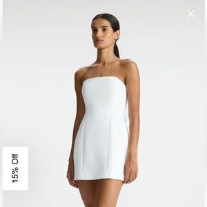 ALC Elsie Strapless Mini Dress In White